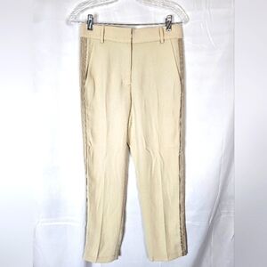 Atm Anthony Thomas Melillo size 2 satinc stripe khaki trousers NWT